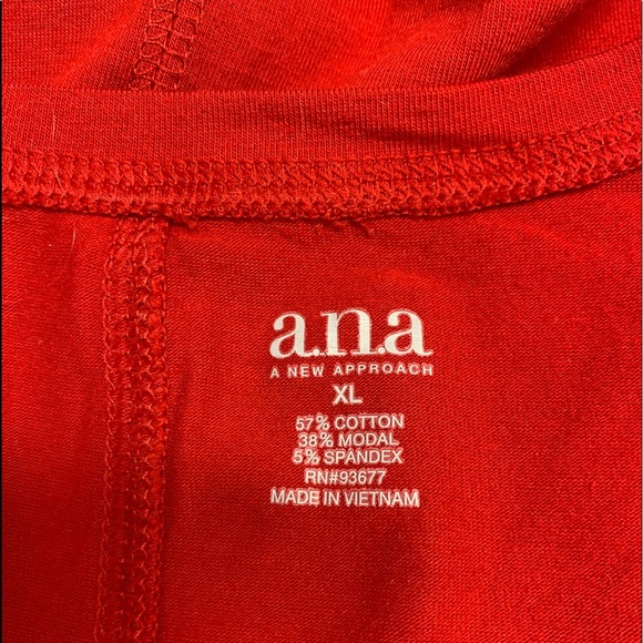A.N.A. a new approach Red long sleeve top. Size XL - Picture 7 of 8